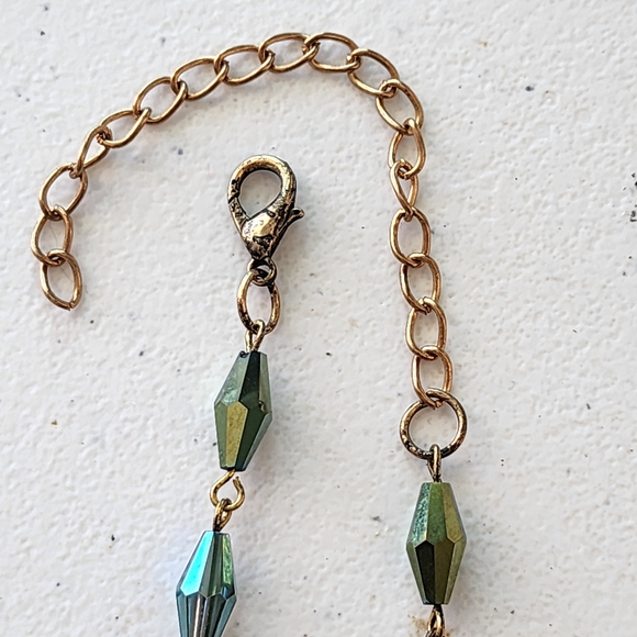 Iridescent Aurora Borealis Glass Multi Strand Beaded Necklace Trending Jewelry - Picture 6 of 7